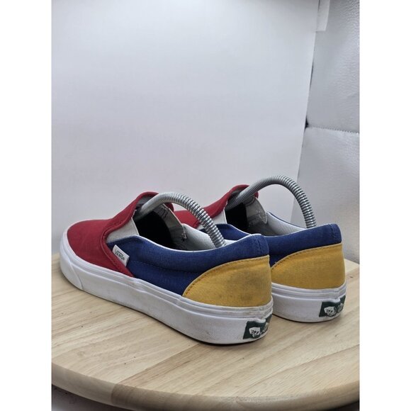 VANS Classic Slip-On Yacht Club Red Blue Yellow Mens US 9 - Picture 7 of 9